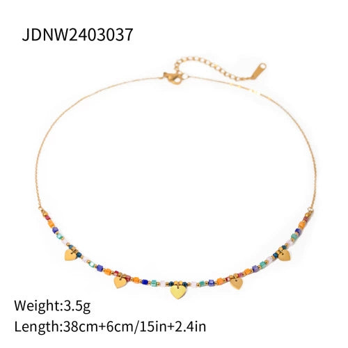 Titanium Steel Stainless Steel Geometric Style Women's Necklace With Electroplating Process
