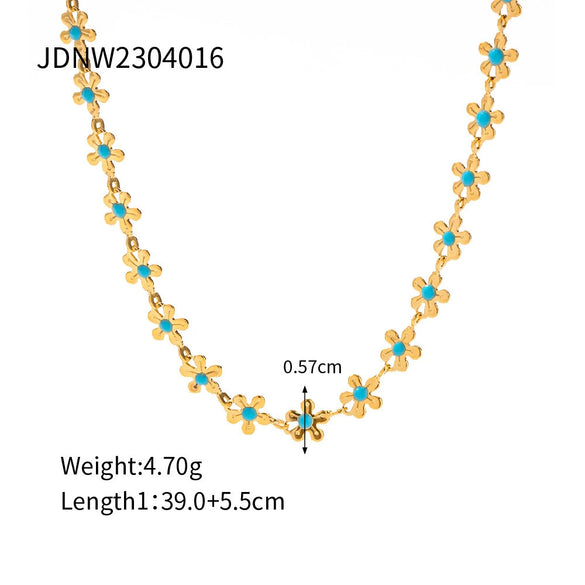 Titanium Steel Stainless Steel Geometric Style Women's Necklace With Electroplating Process
