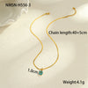 Titanium Steel Stainless Steel Geometric Zircon Pendant Necklace 18K Gold Plated Women's Fashion Minimalist Neck Accessory
