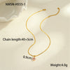 Titanium Steel Stainless Steel Geometric Zircon Pendant Necklace 18K Gold Plated Women's Fashion Minimalist Neck Accessory