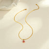 Titanium Steel Stainless Steel Geometric Zircon Pendant Necklace 18K Gold Plated Women's Fashion Minimalist Neck Accessory