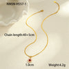 Titanium Steel Stainless Steel Geometric Zircon Pendant Necklace 18K Gold Plated Women's Fashion Minimalist Neck Accessory