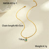 Titanium Steel Stainless Steel Geometric Zircon Pendant Necklace 18K Gold Plated Women's Fashion Minimalist Neck Accessory