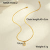 Titanium Steel Stainless Steel Geometric Zircon Pendant Necklace 18K Gold Plated Women's Fashion Minimalist Neck Accessory