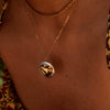Titanium Steel Stainless Steel Heart Pendant Necklace With Geometric Pattern And Electroplating For Women Light Luxury Highend Style