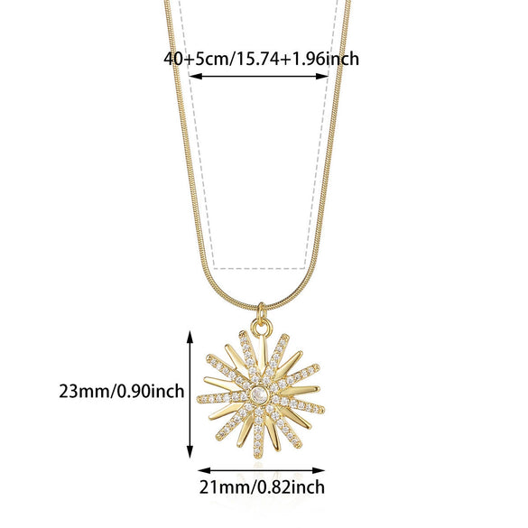 Titanium Steel Stainless Steel Heart Shaped Necklace With Zircon Insect Geometric Pattern And Diamond Design