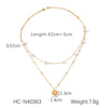 Titanium Steel Stainless Steel Imitation Pearl Love Heartshaped Jewelry Set With Pearls And Vacuum Plated Featuring Love Water Drop And Bell Patterns