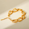 Titanium Steel Stainless Steel Irregular Chain Bracelet For Women With Geometric Pattern And Electroplating Treatment