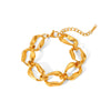 Titanium Steel Stainless Steel Irregular Chain Bracelet For Women With Geometric Pattern And Electroplating Treatment