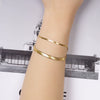 Titanium Steel Stainless Steel Plated 18K Gold Electroplated Women's Bracelet With Wave Geometric Snake Bone Design