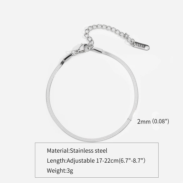 Titanium Steel Stainless Steel Plated 18K Gold Electroplated Women's Bracelet With Wave Geometric Snake Bone Design