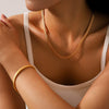 Titanium Steel Stainless Steel Women's Geometric Clavicle Chain Bracelet Necklace Electroplated