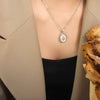 316L Stainless Steel Star Inlaid Zircon Pendant Necklace And Earrings Jewelry Set For Women With Electroplating