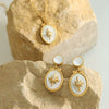 316L Stainless Steel Star Inlaid Zircon Pendant Necklace And Earrings Jewelry Set For Women With Electroplating