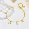 Titanium Steel Star Love Water Drops Bell Necklace Bracelet Earrings Jewelry Set