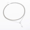 Titanium Steel Star Pendant Clavicle Chain Unisex Cuban Chain Style