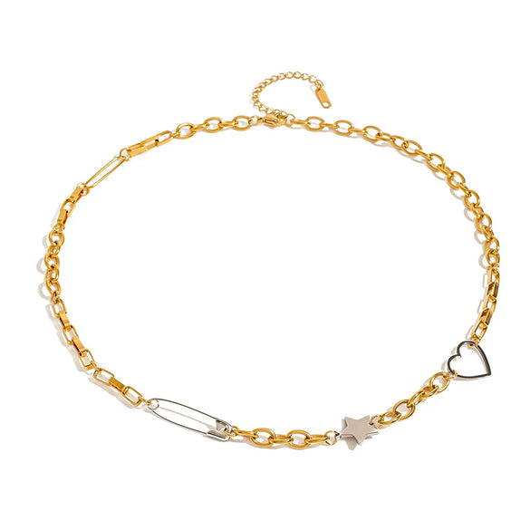 Titanium Steel Star Shape Electroplated Women's Necklace