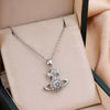 Titanium Steel Star Shape Light Luxury Electroplated Saturn Necklace