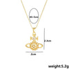 Titanium Steel Star Shape Light Luxury Electroplated Saturn Necklace