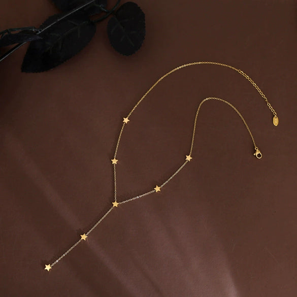 Titanium Steel Star Shaped Electroplated Fashion Minimalist Women's Clavicle Chain Jewelry