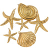 Titanium Steel Starfish Conch Pendant Necklace Accessories Electroplating