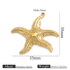Titanium Steel Starfish Conch Pendant Necklace Accessories Electroplating