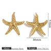 Titanium Steel Starfish Conch Pendant Necklace Accessories Electroplating