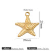 Titanium Steel Starfish Conch Pendant Necklace Accessories Electroplating