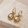 Titanium Steel Sugar Cube Zircon Geometric Style Earrings