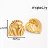 Titanium Steel Sweet Bow Heart Shape Light Luxury Earrings With Electroplating