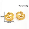Titanium Steel Sweet Bow Heart Shape Light Luxury Earrings With Electroplating