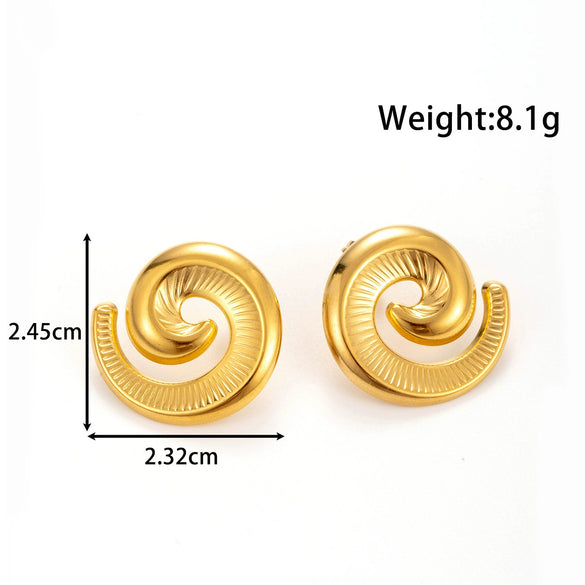 Titanium Steel Sweet Bow Heart Shape Light Luxury Earrings With Electroplating