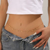 Titanium Steel Sweet Multiple Pendants Star And Moon Jewelry 18K Goldplated Waist Chain For Women