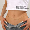 Titanium Steel Sweet Multiple Pendants Star And Moon Jewelry 18K Goldplated Waist Chain For Women