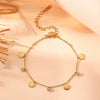 Titanium Steel Sweet Style Disc And Bead Chain Waist Chain With Diamond Pendant For Women