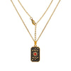 Titanium Steel Tarot Stereo Relief Pendant Necklace With Cartoon Characters Electroplating Design Unisex