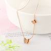 Titanium Steel Threedimensional Doublelayer Frosted Butterfly Women's Fashion Jewelry