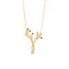 Titanium Steel Tree Of Life Colorful Zircon Electroplated Women's Necklace