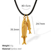 316L Stainless Steel Tuna Pendant Necklace Animals Zodiac Style Electroplated For Women