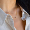 Titanium Steel Twelve Birthstone Love Pendant Necklace With Ochain Geometric Style Electroplating