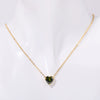 Titanium Steel Twelve Birthstone Love Pendant Necklace With Ochain Geometric Style Electroplating