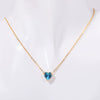 Titanium Steel Twelve Birthstone Love Pendant Necklace With Ochain Geometric Style Electroplating