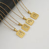 316L Stainless Steel Twelve Constellation Pendant Necklace For Women With Sand Glitter Powder And Vacuum Plating