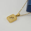 316L Stainless Steel Twelve Constellation Pendant Necklace For Women With Sand Glitter Powder And Vacuum Plating
