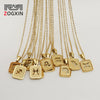 316L Stainless Steel Twelve Constellation Pendant Necklace For Women With Sand Glitter Powder And Vacuum Plating
