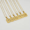 316L Stainless Steel Twelve Constellation Pendant Necklace For Women With Sand Glitter Powder And Vacuum Plating