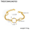 316L Stainless Steel Twist Chain Jewelry With Geometric Diamond Design For Women
