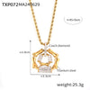 316L Stainless Steel Twist Chain Jewelry With Geometric Diamond Design For Women