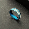 Titanium Steel U Shape Diamond Ring Minimalist Fashion Couple Ring Unisex Hand Jewelry