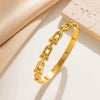 Titanium Steel U Shaped Horseshoe Buckle Bracelet Vacuum Furnace Electroplated Glossy